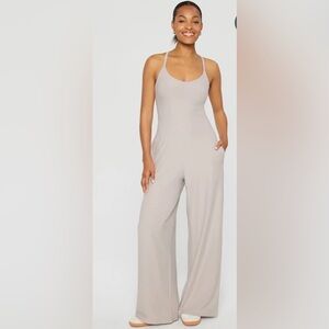 Fabletics Light Gray Jumpsuit